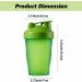 400ml BPA-Free Protein Shaker Bottle with Steel Mixing Ball - Green | Gym, Fitness, Sports & Travel Mixer Cup for Men and Women - Buy Online on GoSupps.com