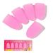 Phantomsky 10 pieces nail polish remover clips set nail clips for gelails nail art gel remover caps durable and reusable wrap tool nail tool UV nail light pink