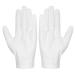 Cotton Gloves Selizo 3 Pairs White Cotton Gloves Coin Gloves for Women Men Eczema Dry Hands Moisturizing Serving Archival Cleaning Jewelry Silver Inspection