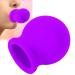 Lip amplifier plumper soft silicone-fleeing lip-enhancer plum girdle fast-facing massage silicone lip pump with brush (purple)
