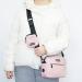 COOWONE Waterproof Dog Treat Bag | Dog Walking Bag with Poop Bag Dispenser | Adjustable Pink Shoulder Bag - Buy Online on GoSupps.com