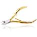 AAProTools 4" Professional Cuticle NIPPERS Acrylic Nail Clippers with Gold Handle