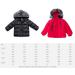Odziezet Baby Winter Hooded Jacket - Thicken Down Puffer Coat, 0-6 Years, Black - Buy Online on GoSupps.com