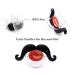 Cute Kissable Mustache Pacifier for Babies - Pack of 3 | BPA-Free Orthodontic Design for Babies and Toddlers 0-6 Months - Buy Online on GoSupps.com