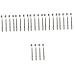 FOMIYES 24 Pcs Two-in-one Eyebrow Pencil Waterproof Eyeliner Eyelash Tool Eyebrow Drawing Tools Lasting Girl