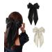 2PCs Bowknot Hairpin Solid Bowknot Hairpin Automatic Hairpin Long Silk Satin Tail Big Bowknot Suitable for Simple Women Girls Hairpin Hairpin Accessories