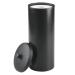 mDesign Plastic Floor Stand Toilet Paper Organizer with Cover, 3-Roll Space-Saving Tissue Storage for Bathroom, Fits Under Sink, Vanity, Shelf, In Cabinet, Corner - Hyde Collection - Black