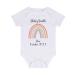 Hoolaroo Personalised Baby Pregnancy Announcement Onesie Babygrow 0-3 Months Clothing Newborn Gift Baby Announcement Onesie Bodysuit Rainbow Baby Reveal Ideas Short Sleeve - White