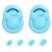 Ear Plugs for Sleep Noise Cancelling Reusable Soft Silicone Earplugs 33dB Noise Reducing Ear Plugs for Sleeping Snoring Concert Travel Flights Work 4 Pairs Ear Tips in XS/S/M/L Blue