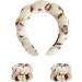 Limtula Spa Wrists Washband Headband Absorbent Microfiber Wrists Towel for Washing Face for Women Prevent Liquid from Spilling Pink leopard - Buy Online on GoSupps.com