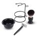 Men's Shaving Set - Stainless Steel Shaver Beard Care Kit with Holder Bowl & Brush - International Shipping - Buy Online on GoSupps.com
