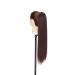 Kinky Drawstring Ponytail Hairpiece for Women - YAKI Straight Hair Extension 55cm Dark Brown Wig - Buy Online on GoSupps.com