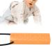 Silicone Building Blocks Baby Teether Necklace | Teething Stick Chew Pendant for Babies (Orange) - Buy Online on GoSupps.com