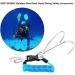 Diving Hook: Stainless Steel Reef Double Hook with Spiral Coil Lanyard & Quick-Release Buckle - Blue - Buy Online on GoSupps.com