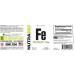 NutraBio Iron Chelate (18mg) - Supports Red Blood Cell Health - 60 Capsules - Buy Online on GoSupps.com