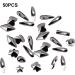 dijiusidy 50 Pieces Glass Crystal Set Eye-catching Personalized Nail Art Rhinestones DIY Handcraft Manicure Accessories for Card Making Dark Black - Buy Online on GoSupps.com