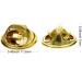 50PCS Brass Metal Pin Backs for Brooch Tie Hat Badge Insignia - Gold | Lapel Pin Backings - Buy Online on GoSupps.com