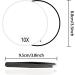 Milishow 10X Magnifying Mirror with Eyebrow Tweezers | Portable Travel Set for Facial Makeup | 3.5 inch Magnifier Mirrors for Women Men - Black & White - Buy Online on GoSupps.com