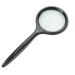 Magnifiers 3X Hand-held Magnifying Glass High-Transparent Glass Lens Compatible with Reading Book Maps Checking Handicrafts ABS Material Mirror Surface Diameter 50mm Reading Aids