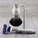 3 Pc Men's Shaving Kit | 5 Edge Razor Black Badger Hair Brush & Stand | Perfect Grooming Set for Men - Buy Online on GoSupps.com