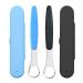 Weddhui's tongue cleaner 2 pieces of Tongue Cleaner Tongue Brush Toung Tounge Scrapper for Adults and Children to reduce bad breath with mouth-travel method for men and women black and blue