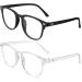 Aomig Blue Light Glasses - 2PC Gaming & Reading Glasses | Unisex Eye Protection & Fatigue Relief (Black/White) - Buy Online on GoSupps.com