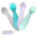 Pandaear Baby Open Silicone Feeding Spoon Set - 4 BPA-Free Toddler Self-Feeding Spoons - Ideal for Weaning & Easy Grip - Buy Online on GoSupps.com