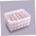 Zerodeko Covered Egg Holder 24 Egg Storage Container Fridge Containers Egg Rack for Refrigerator Egg Holder Tray Food re-usable - Buy Online on GoSupps.com