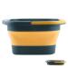 Foot Soaking Bath Basin | Soak Basin with Massaging Rollers and Handle | Stress Relief Soaking Tired Feet Help Sleep Home Spa Outdoor Travel Yellow+blue