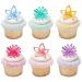 Flower Cupcake Rings - 24 ct