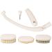 Back Bath Brush with Hanging Hole - 3 Brush Heads Long Curved Handle for Easy Use - Ideal Shower Brush for the Elderly - Buy Online on GoSupps.com