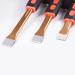 Generic  3 piecesmasonry chisel  Heavy Duty Flat Chisel with Hand Protection  Flat Head  Demolishing/Masonry/Carving/Concrete Breaker Chisels with Bi-Material Hand Guard+ A pair of gloves  Yellow-1 - Buy Online on GoSupps.com