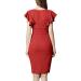 Shop Briskorry V-Neck Floral Knee-Length Business Dresses for Women Elegant Summer Party & Festival Dress with Ruffled Hems in L Uorange - Buy Online on GoSupps.com