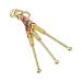 Healeved 3pcs Copper Brass Ear Spoon Ear Cleaner Ear Picker Ear Wax Remover Tool Buckle Key Ring Hanging Pendant Keychain Necklace Charm for Ear Cleaning