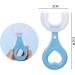 JdXun U-Shaped Children's Toothbrush Set - 360 Silicone Brush for Kids (2-12 Years) - Blue & Pink Food Grade Quality - Buy Online on GoSupps.com