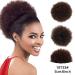 Natural Clip In Afro Hair Bun - Jet Black Purple Blue Synthetic Kinky Curly Puff Ponytail Extension for Women - 8 Inches - Buy Online on GoSupps.com
