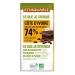 ETHIQUABLE - Dark Chocolate 74% Cocoa Cote D'Ivoire Organic 100G - Pack of 4