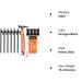 SPOFINE 6pcs Heavy Duty Tent Stakes with Hammer, Reflective Ropes, & Storage Bag - Camping Accessories Kit for Hiking, Backpacking - Orange+Black - Buy Online on GoSupps.com