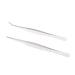 Iplusmile 2st metal pliers men tools straight curved tweezers pliers made of stainless steel tweezers with a long handle rubber eyelash tweezers for extensions chamfer