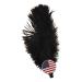 hgnxa World Sports Game Hair Clip Black Feather Hairpin Flags Duckbill Clip for German Italy Spanish Britain America USA