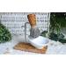 DOM Classic Plus 3-Piece Shaving Brush Set - Olive Wood & Porcelain Bowl - Luxury Shaving Kit with Razor Holder - Buy Online on GoSupps.com