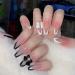 DIY Manicure French Nail Art Tassel Applique Wave Line French Nail Sticker Guide Tips Smile V Line(White R351) - Buy Online on GoSupps.com