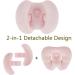 Qchomee 2-in-1 Baby Travel Pillow - Adjustable Infant Neck Support & Headrest for Car Seat, Pram, Stroller - Washable Insert Cushion - Toddler (3-24 Months) - Pink - Buy Online on GoSupps.com