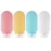 Pure vie travel bottles for filling travel accessories 4PCs 90ml bottles of hand luggage travel essentials travel utensils leak-proof silicone shampoo bottles for filling cream donor travel gadgets set4-90