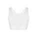 easyforever Kids Girls Athletic Sport Bra Strappy Back Vest Crop Top Tanks for Gym Workout Dance Gymnastics White E 4