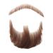 Halloween Moustache Beard Fake Mustache Face Beard for Adults Realistic Makeup Costume Lace Man Beards Brown