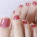 Brishow Artificial Nails Pink Foot Toenails Stick-on False Toenails 24pcs For Women and Girls (d)