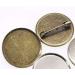 RuiLing 50pcs 2.5cm Bronze Brooch Clasps Pin Disk Base Disc Blank Thicken Cabochon Trays for Badge DIY Jewelry Craft Making Decoration Accessories 50xBronze