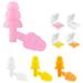 Reusable Silicone Ear Plugs 4 Pairs For Swimming Sleeping Working Hearing Protection Prevent Noise (Pink+Clear+Yellow+Orange)