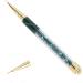 Manicure Liner Pen Nail Rhinestone Picker Dotting Pen Nail Art DIY Decoration Tool for Household Nail Shop (Dark green stripes (short pull cord)) - Buy Online on GoSupps.com